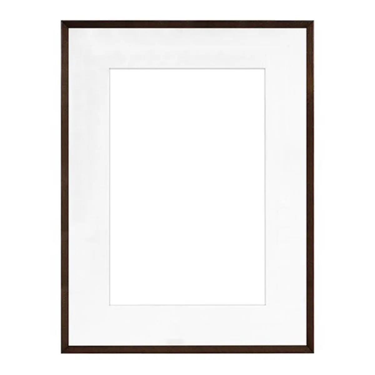 Framatic Woodworks Traditional Solid Finish Hardwood Single Photo Frame - 18x24in Dark Espresso Decor Border, Minimalist Mat for 12x18in Artwork Display, Baby Room Decoration