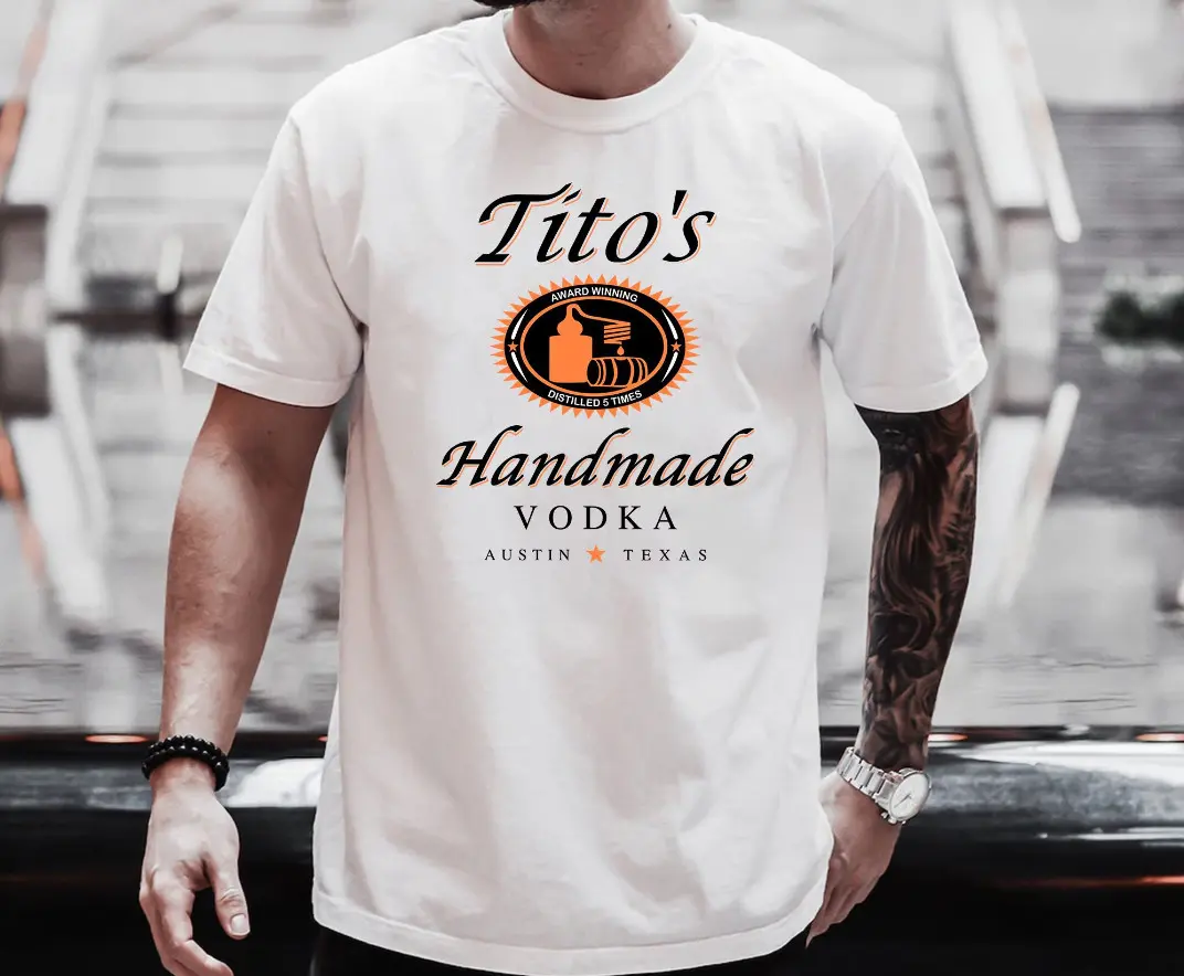Tito's Handmade Vodka Shirt, Tito Crewneck Sweatshirt, Austin Texas Label Sweater, Vodka Alcohol Sweatshirt, Tito's Fan Gifts, Austin Shirt