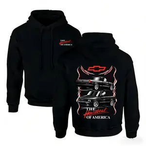 S-10 "Heart of America" ​​Hoodie, Car Enthusiast Hoodie, Full Color, 100% Cotton, Unisex, Made in the USA, A Gift for Car Enthusiasts, Creative Father's Day Gift, Men's Car Fan Top.