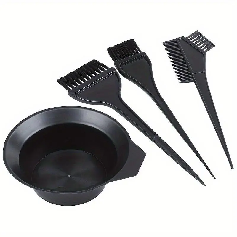 1set Professional Hair Dyeing Kit with Comb, Brush & Mixing Bowl - Ideal for DIY Salon-Quality Coloring & Bleaching at Home, Perfect for Partial Hair Color Treatments, Hair Dye Accessories