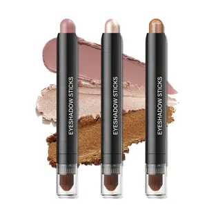 Eyeshadow Stick 3Pcs Set, Waterproof, Crease-Proof & Long-Lasting Eye Makeup Sticks, Easy Blendable Makeup Pencil for Beginners, 1.9g Each Stick