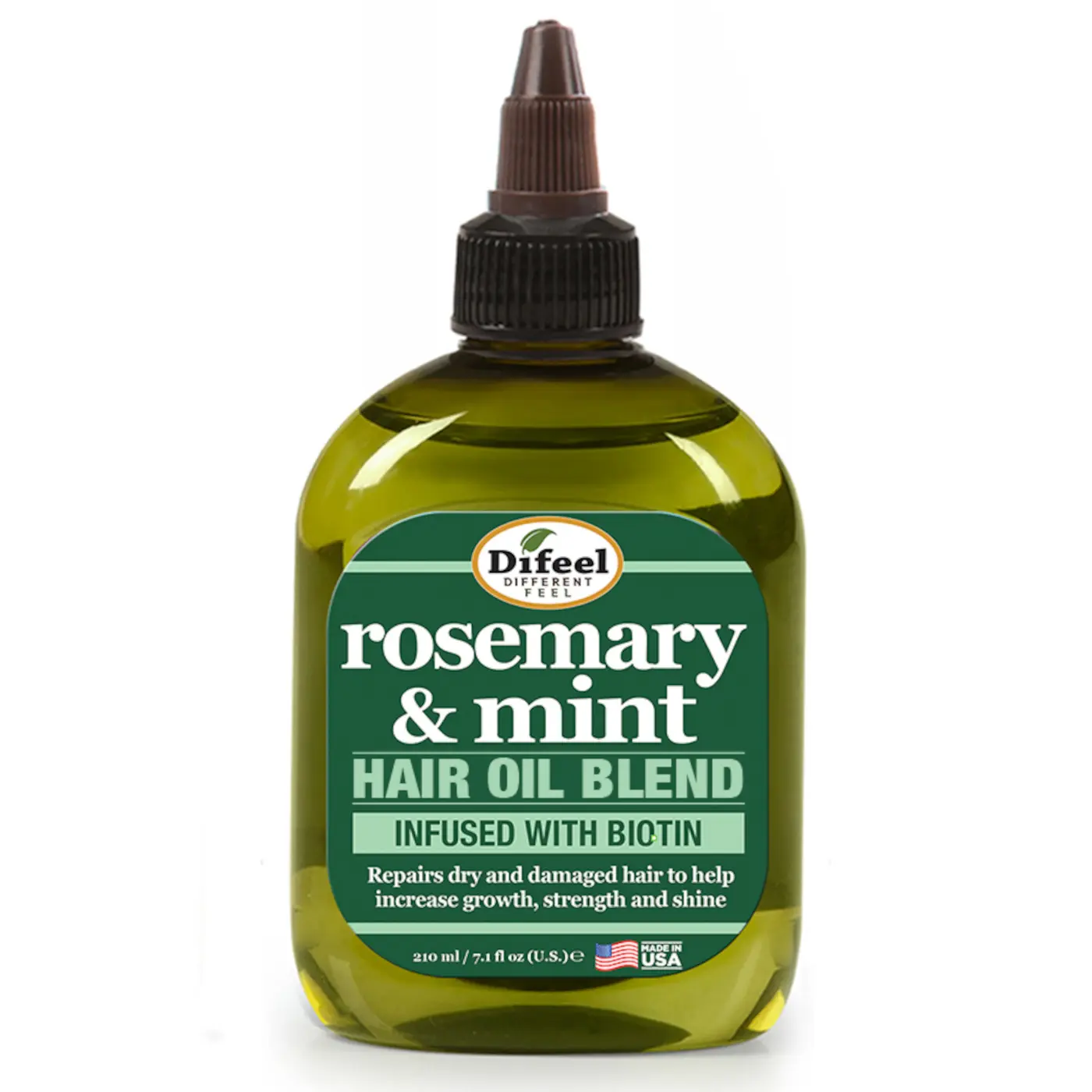 Difeel Rosemary and Mint Hair Oil Blend with Biotin 7.1 oz. - Made with Natural Mint & Rosemary Oil for Hair Growth