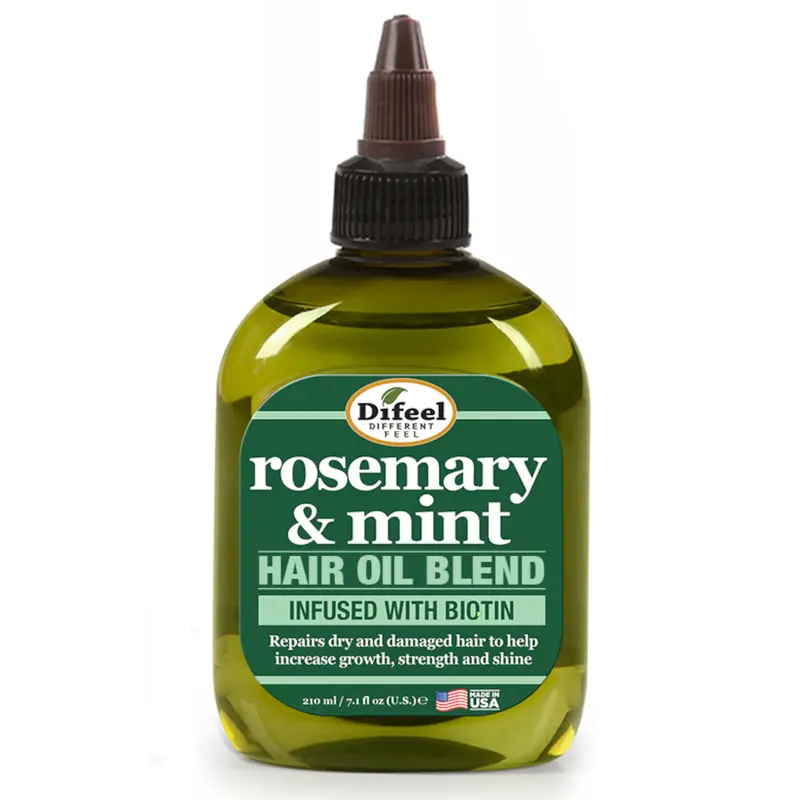 Difeel Rosemary and Mint Hair Oil Blend with Biotin 7.1 oz. - Made with Natural Mint & Rosemary Oil for Hair Growth