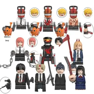 2026 new Chainsaws Man Pochita Makima Power Kishibe Mitaka Asa Anime Building Blocks Mini Action Figures Bricks DIY Toys gifts for Child