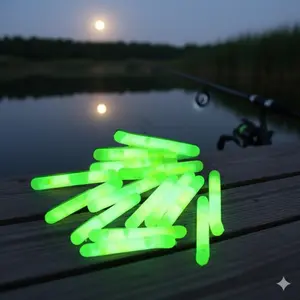 Night Fishing Essentials: 5-piece Glow-in-the-Dark Float Set with anti-tangle design, mini portable bobbers, 30m Visible Professional Glow Sticks, Fishing Accessories. Perfect for Night Anglers.