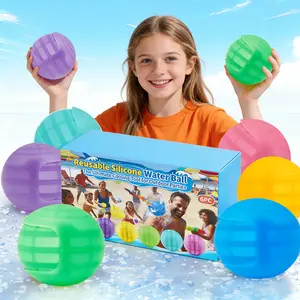 12PCS Reusable Water Balloons - Quick Fill Water Balls Toys - Refillable Self-Sealing Water Splash Bomb For Summer Party Pool Outdoor Beach Toys for kids