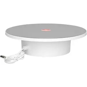 2026NewRotating Display Stand, 360° Electric Turntable with RGB Gradient Lighting, Mirrored Spinning Stand for Photography Crafts Jewelry Collectible Display
