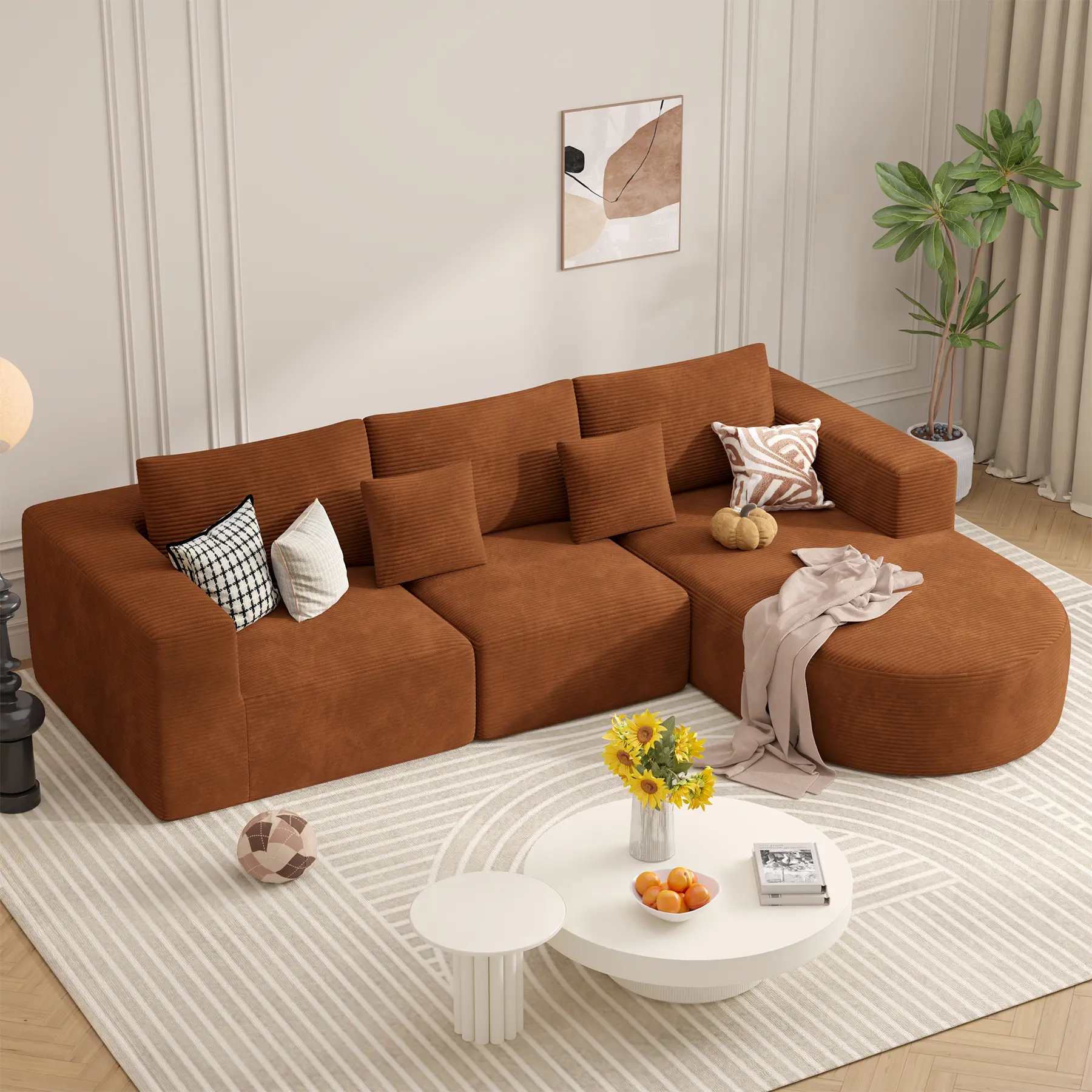 Brown - Right-side recliner