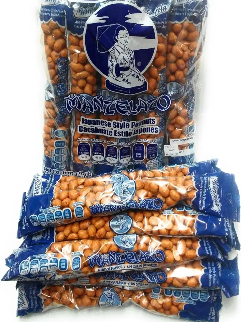 Manzela Japanese Style Peanuts 10 count 6.35oz. each / Cacahuates Estilo Japonés 10pz de 180grs