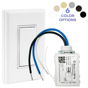 BASIC BATTERY-FREE WIRELESS LIGHT SWITCH KIT – 1 On/Off 5amp Receiver + 1 Self-Powered Remote Switch