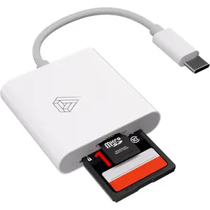 SD Card Reader, SD Card Reader for  17/16/15 Pro Max/iPad/MacBook, USB C SD Cards Reader for Camera Viewer, Support SD,  SD & TF Card, Plug and Play, No App Driver Required