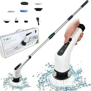 Electric Spin Scrubber Multifunctional Cordless Electric Spin Scrubber – 9-in-1 Portable Cleaning Brush with Telescopic Handle for Bathroom & Kitchen