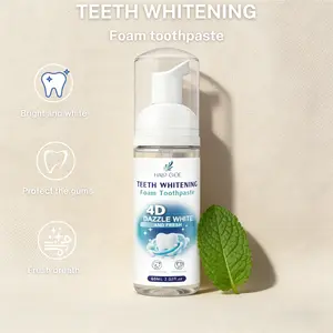 Halo Code 4D Dazzle White Foam Toothpaste,Coffee & Red Wine Lovers, Rejoice! 4D Dazzle White Foam Fights Tough Stains Daily. natural whitening oral health gentle mint snow removal cleaning whiter smile improves breath xylitol strips care