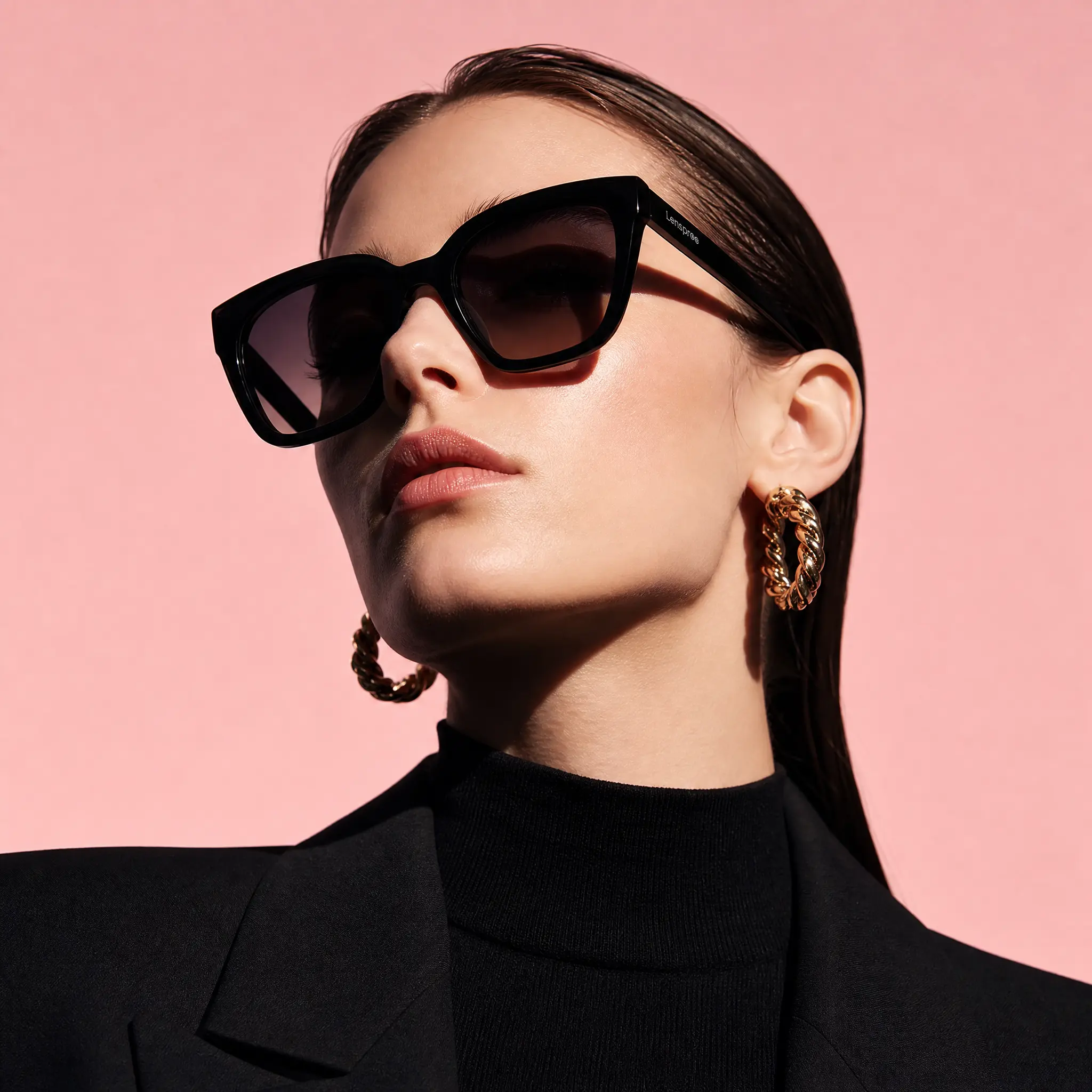 Oversized Square Sunglasses, 32g Lightweight TR Frame, Seamless 1-Piece Lens, Premium UV400 Protection, Anti-Glare REVO Coating, Ergonomic Comfort Fit for Daily Streetwear & Driving, Unisex