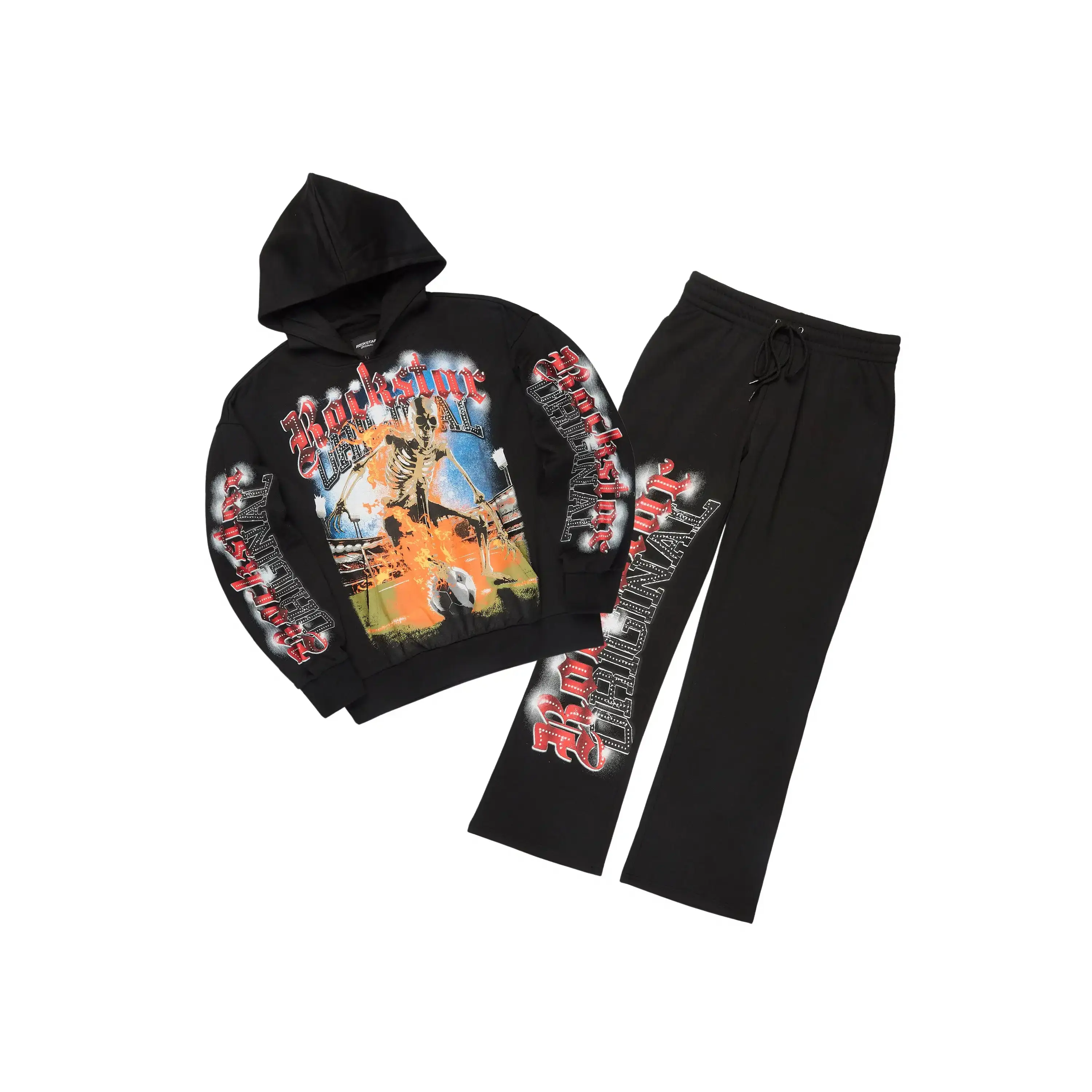 Graive Black Hoodie/Baggy Pant Track Set Graive Black Hoodie/Baggy Pant Track Set