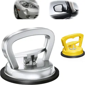 Aluminum Dent Puller Set of 2: Strong Suction Pads for Paintless Car, Garage Door, Bumper & Fridge Dent Removal dent repair kit