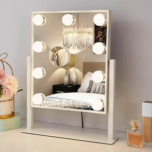 Vanity Mirror with Lights: Hollywood-Style LED Mirror with 10x Magnification