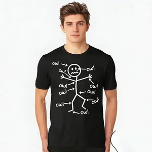 Humorous Chronic Pain Awareness T Shirt for Summer Casual Wear Round Neck Short Sleeve Machine Washable Everyday Top