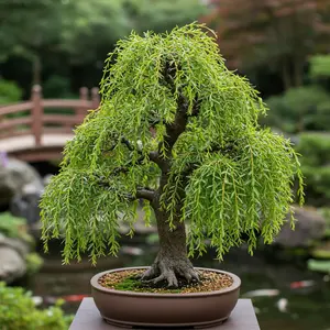Bonsai Green Weeping Willow Tree Cutting - Thick Trunk Start, Dwarf Bonsai Material
