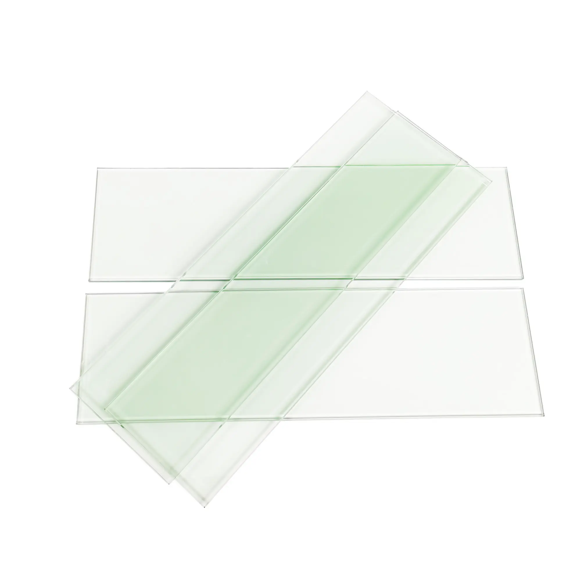 FixtureDisplays® Glass Shelves Panels Set of 4, 18.66 X 5.41" 8mm Thickness (0.315") 997G-GLASS-4PK-NF