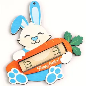 Easter Bunny  , Wooden Bunny  Clip, Basket Stuffer for Teens, , Boys & Girls, Bunny Carrot