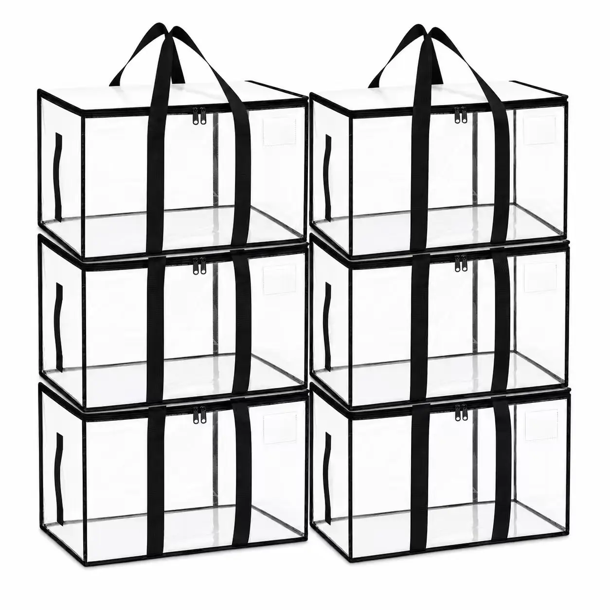 Extra Large Heavy-Duty Collapsible Polypropylene Moving Boxes with Zipper Lids, Reinforced Handles, Waterproof Zippers - 27x15x13.5" Home Organizer Storage Bins for Clothes Packing, Dorms