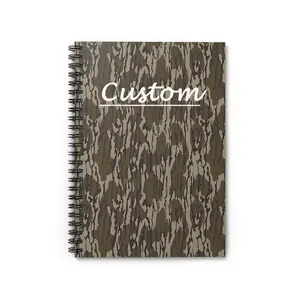 Custom  Original Bottomland Everything Bottom Lands Camo Journal - Spiral Bound Notebook with Camouflage Design