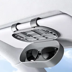New Car Visor Glasses Case Auto Sunglasses Organizer Storage Box Car Glasses Clip Portable Anti-Scratch Auto Sunglasses Holder
