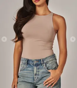 Stephie Double Layered Sleeveless Bodysuit