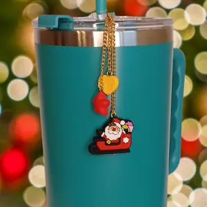 Holiday Santa Tumbler Charms Perfect Stocking Stuffer