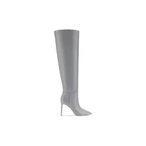 Larroudé x Jennifer Fisher Boot In Cement Grey Leather