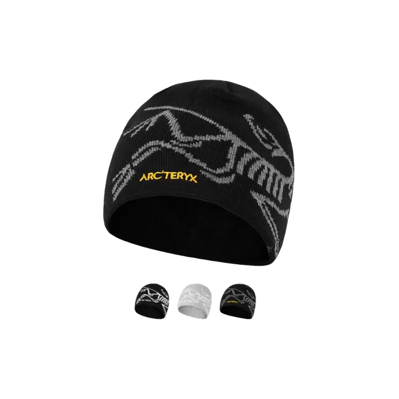 Arc'teryx Bird Head Beanie Cap – Unisex Wool Blend Winter Knit Hat with Logo for Ski, Outdoor & Casual Fashion