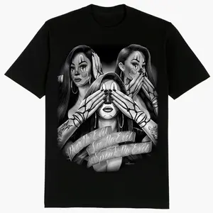🖤 🤡 [100% Cotton]No Evil, Chicano Clothing, Cholo, Gangster clothes, Men's clothing, Streetwear,  Graphic tee, Men gifts