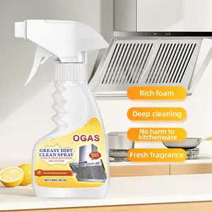 Powerful Kitchen Degreaser for Heavy Oil Stains, Multi-Purpose Cleaning Solution for Grease & Dirt, Effective Range Hood Cleanser, Stove Oven Cleaner, Foam Cleaner Spray, Stain Remover