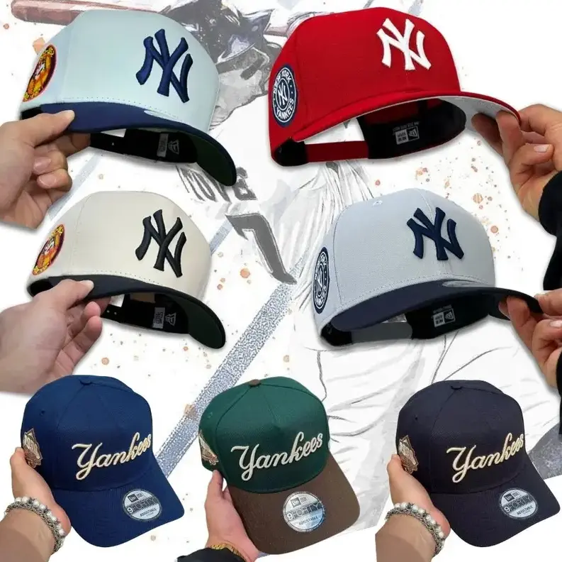 New Era MLB 9FORTY 9FIFTY 59FIFTY Snapback Curved Brim Baseball Hat, FLAT BRIM Embroidered Logo & Pink Undervisor, Streetwear Cap, Collector’s Limited Edition 2026 Urban Streetwear Gorra premium, moda urbana para hombres y mujeres