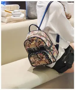 A153-New fashionable backpack with patterns