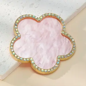 Pink Flower Nail Art Mixing Palette - Resin Smooth Surface for Blending Colors