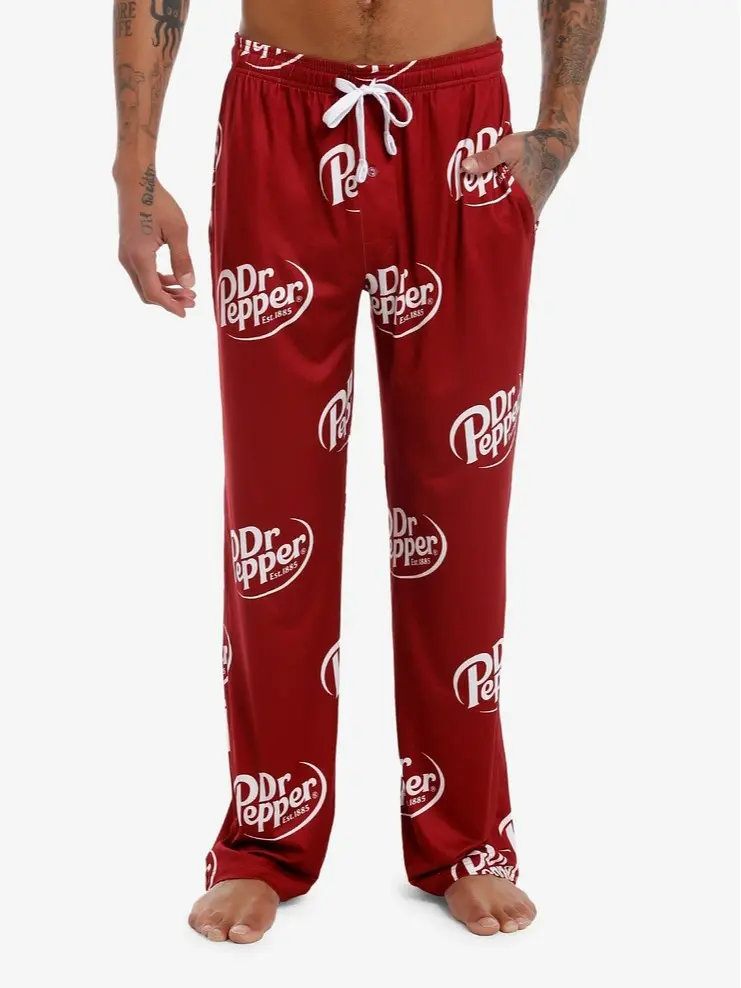 Dr Pepper Allover Print Pajama Pants Fun & Cozy Sleepwear for Soda Lovers