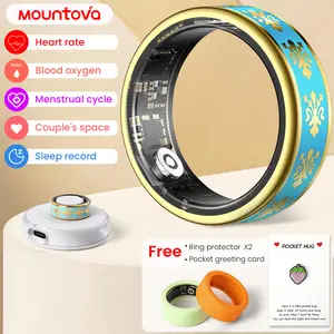 M4 Smart Ring – 5ATM Waterproof Health & Fitness Tracker, Sleep, Blood Oxygen, Stress, Step Counter & Women's Cycle Monitor, Remote Camera & Short Video Control