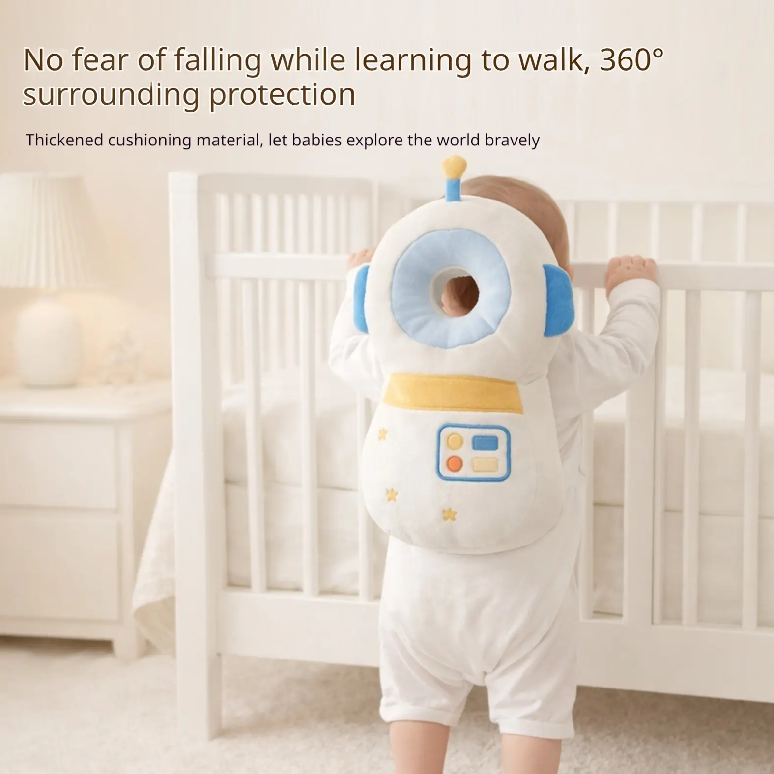 Unisex Child Toddler Size 1-Piece Breathable Cloth Anti-Fall Head Protection Pad - Learning Walk Protective Cap for Home & Party Supplies Gifts, One-Piece