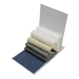 TWOPAGES Vinny Polyester Twill Fabric Booklet White Curtains for Livingroom Bedroom Eco-friendly Solid 4x6 Inches Midweight 240 gsm