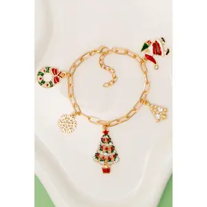 Alanna Christmas Enamel Holiday Charm Bracelet