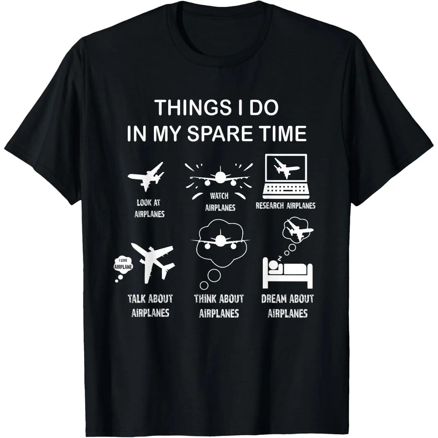 100%cotton Thing I Do in My Spare Time: Airplane Enthusiast, Airplane T-Shirt