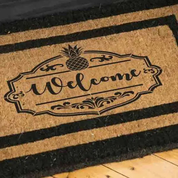 Welcome Pineapple Wall Stencil