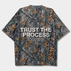 Oversized Pump Cover T-Shirt - Aspire Trust the Process/Forest Camo