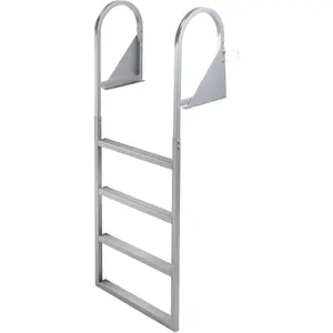 GARVEE  Removable Dock Ladder 3/4/5 Steps - Anti-Corrosion 6063 Aluminum, Upgraded Widen Nonslip, 350 LBS Marine Pontoon Boat Dock, Lake/Pool/Boarding/Rv