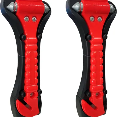 Car Window Breaker Hammer and Seat Belt Cutter 2-in-1,Emergency Escape Tool,Safety Glass Breaker,Automotive Safety Essentials and Accessories, 2 Packs