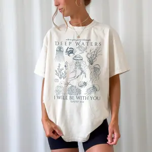 Christian Ocean Animal Shirt, Coastal Sea Life Sweatshirt, Trendy Beachy Oversized Scripture Tee, Jesus Bible Verse Tee, Faith Apparel Hoodie