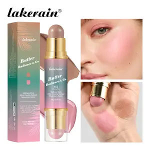 Lakerain Butter Radiant and Go Moisturizer, Lightweight Solid Tinted Foundation Stick for Flawless, Sheer to Medium Coverage, Radiant & Dewy Finish, All-Day Wear