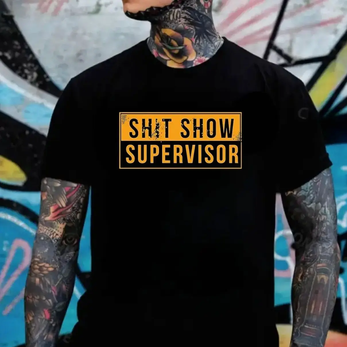 Sh*t Show Supervisor Shirt, Hoodie, Sweatshirt – Funny Mechanic & Construction Workwear Gift for Husband, Dad, Coworker, Blue Collar Supervisor